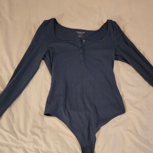 American Eagle Outfitters Navy Ribbed Top